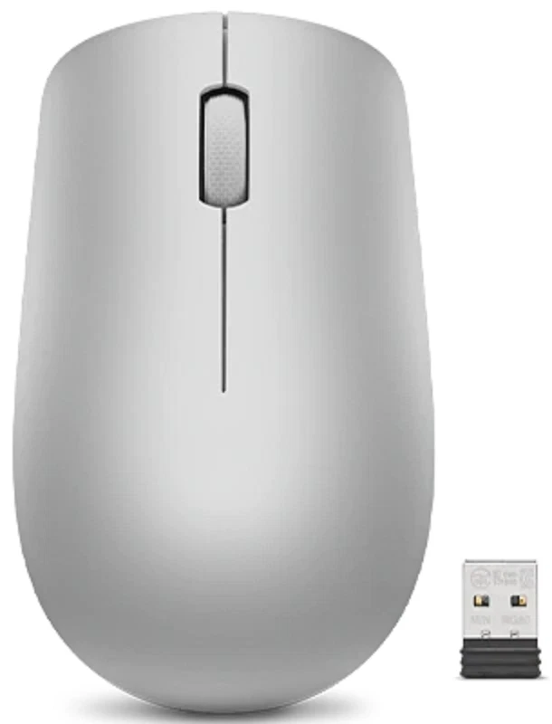 Lenovo 530 Mouse Platinum Grey 2.4GHz WiFi Wireless Nano USB Receiver GY50Z18984 - Image 3 of 4