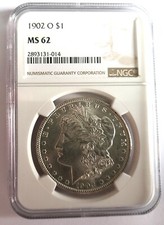 1902 O UNITED STATES of America SILVER Morgan US Dollar Coin EAGLE NGC
