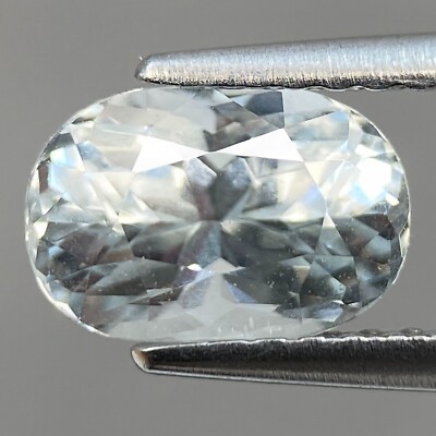 White Beryl 1.30ct Natural Flawless Luster Oval Cut Colorless Gem From Brazil