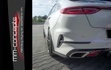 CUP Diffusor Seiten Ansatz SCHWARZ für KIA ProCeed Cee'd GT MK3 Heckschürze Flap