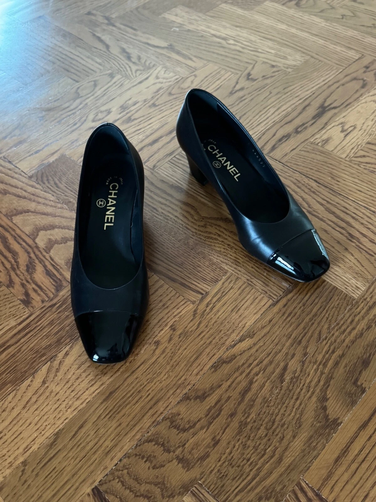 DÉCOLLETÉ CHANEL IN PELLE NERA 100% AUTENTICHE TAGLIA 6 36 OTTIME CONDIZIONI