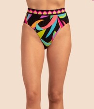 Trina Turk NEW Size 4 Reversible BIRD PARADISE HI WAIST BIKINI BOTTOM