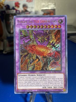 Yu-Gi-Oh! Eldlich The Mad Golden Lord Secret Rare 1st Edition BLVO