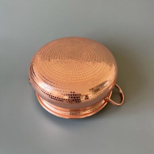 Cazuela de guiso de arroz para olla de cobre puro tapa gruesa hecha a mano gas/inducción de patata - Imagen 7 de 22