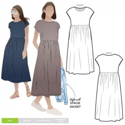 Style Arc Schnittmuster Montana Midikleid Größen 18-30
