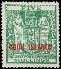 Cook Islands Scott 103-107v Gibbons 122-123b Mint Set of Stamps