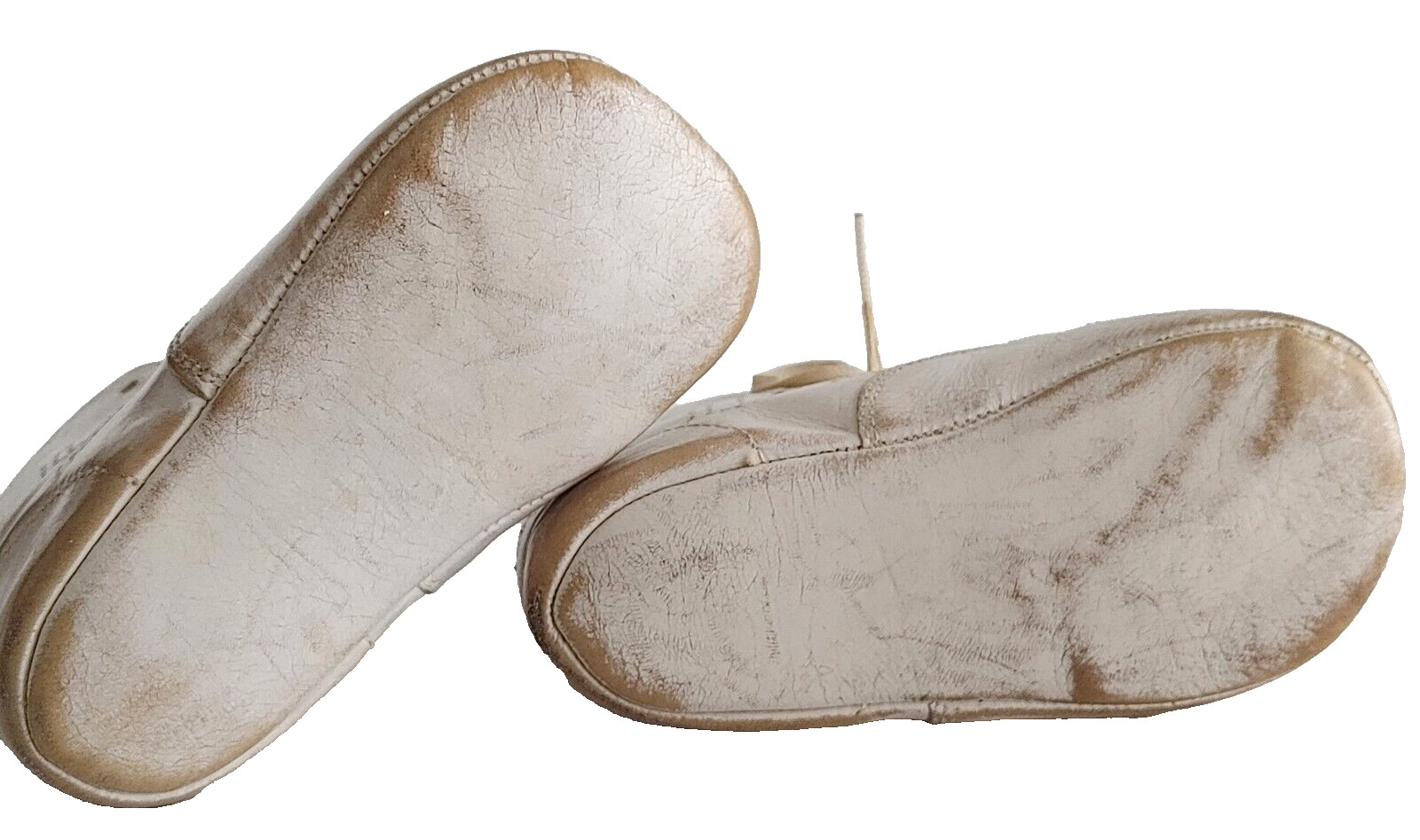 Vintage Poll-Parrot Baby Shoes Lace-Up High Top White #20732