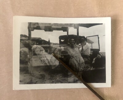 Antique 1910s Haunting Double Exposure Spirit Vintage Original Photo Unusual Odd