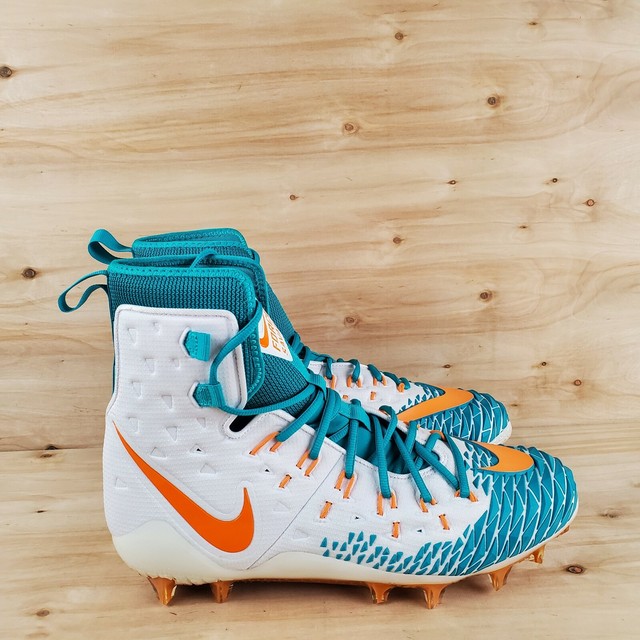 NIKE FORCE SAVAGE ELITE MIAMI DOLPHINS FOOTBALL CLEATS AJ6603 MEN'S SZ