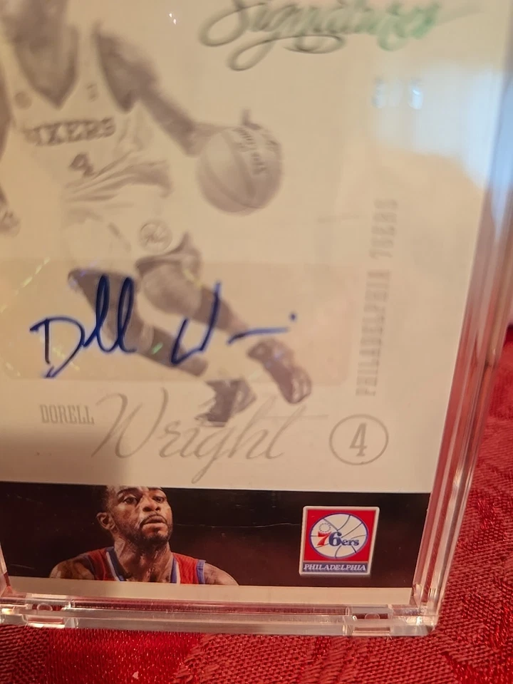 Panini Signatures Dorell Wright 2012-13 lámina verde automática 76ers 3/5 Foto 3 de 4