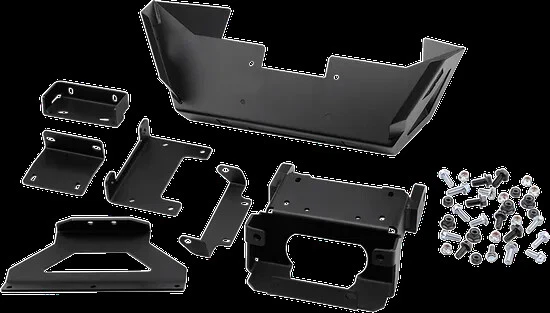 Parachoques delantero Warn Steel con recubrimiento en polvo negro de Polaris RZR S 900 15-21 Foto 2 de 4