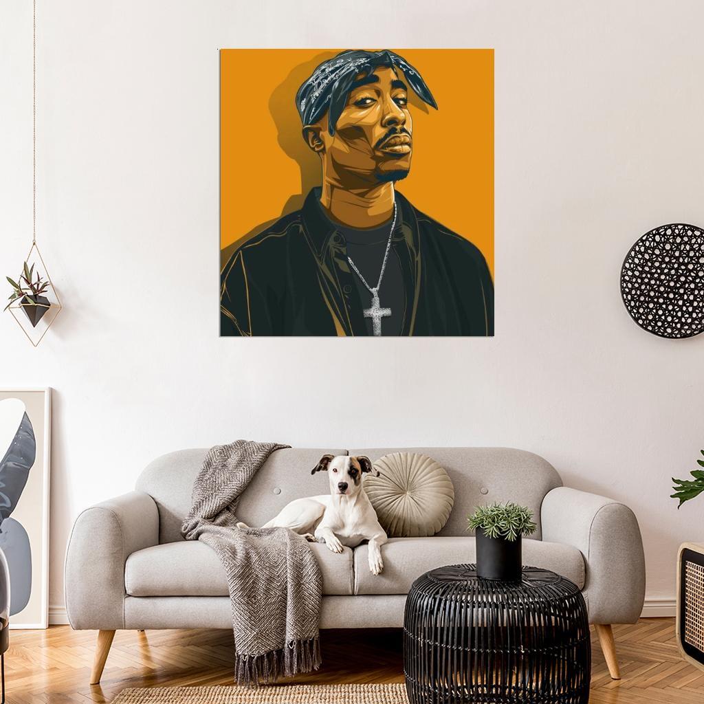 526063 TUPAC 2PAC SHAKUR 80s 90s Retro Vintage Photo 24x18