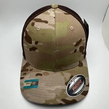 Multicam Flexfit Flex Fit Camouflage Camo Truckers Hat Cap GR54