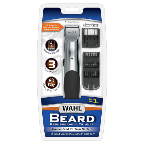 Wahl Rechargeable Beard Trimmer w Self-Sharpening Blades Adjustable Guide Comb - 第 4/9 張圖片