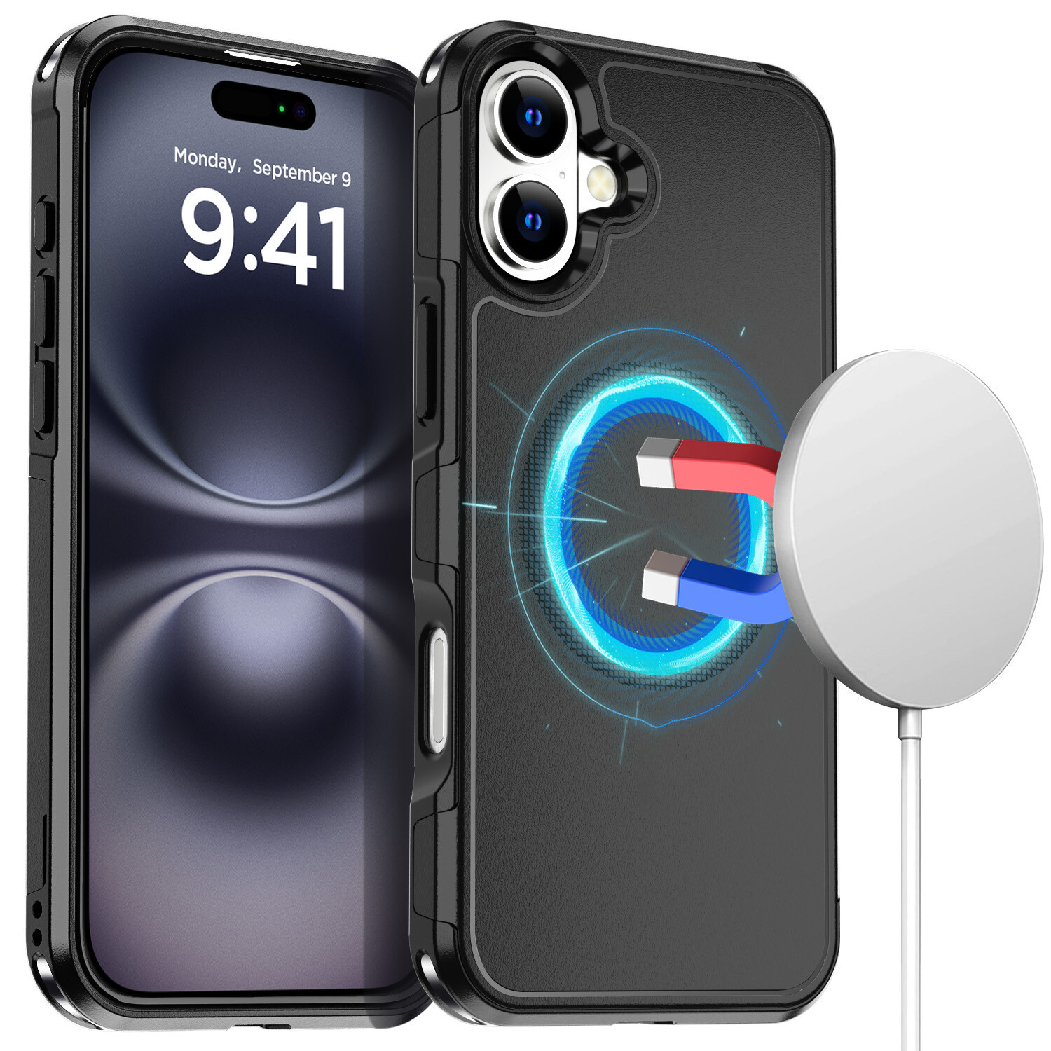 For iPhone 15 Pro Max 16 15 Case MagSafe Magnetic Heavy Duty Shockproof Cover-image