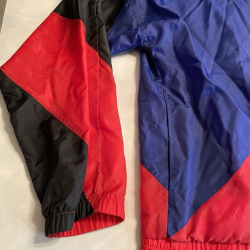 VINTAGE USA OLYMPIC ZIP UP WINDBREAKER JACKET RED BLACK BLUE MENS SIZE MEDIUM - Picture 8 of 15