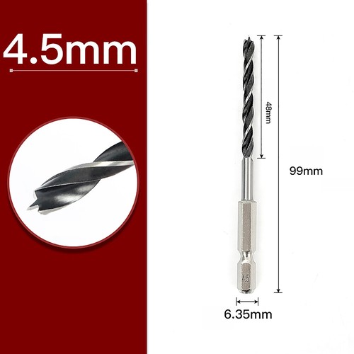 1.5mm-10mm Brad Point Wood Drill Bit Set HSS Woodworking Hex Shank Twist Bits - Picture 18 of 30