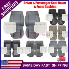 6PCS Front Bottom & Top Seat Cover & Foam For 2005-2008 Ford F150 Lariat XLT