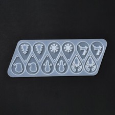 1pz stampo silicone per resina fai da te ciondoli goccia natale 190x69mm