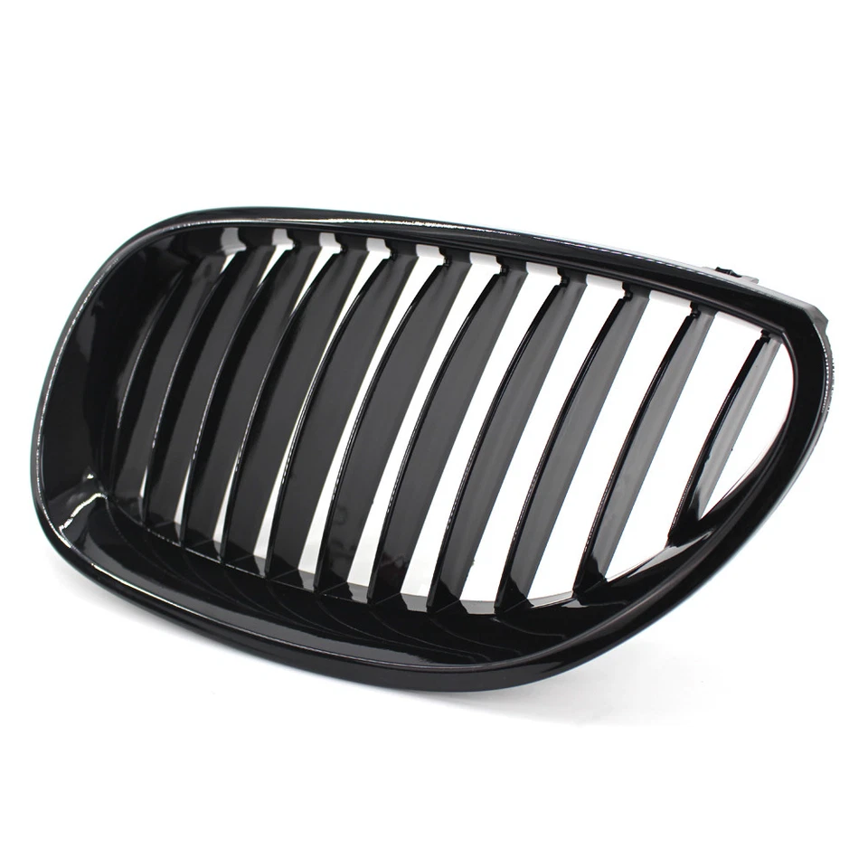 2Pcs Gloss Black Grille Fit For BMW E60 E61 M5 5 Series 03-09 Base Wagon - Image 4 of 4