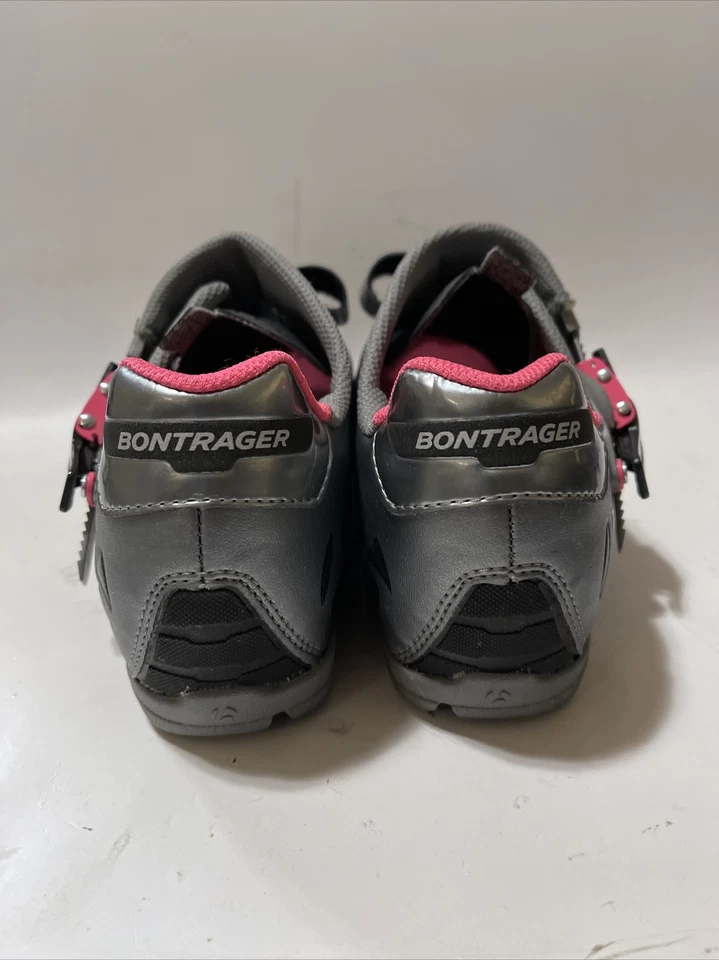 Zapatos de ciclismo de carretera Bontrager Evoke Dix para mujer 10,5 gris/rosa Foto 3 de 4
