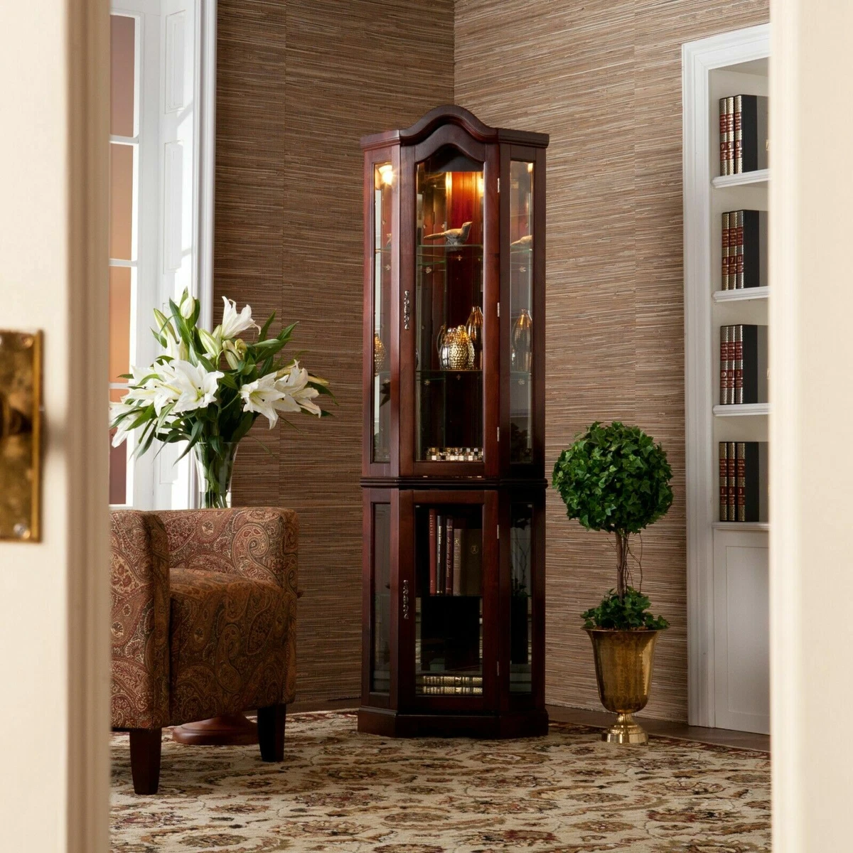 Ebay corner curio cabinet outlet