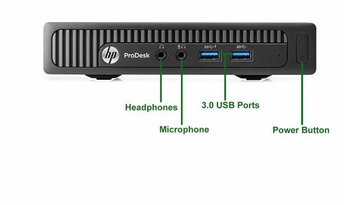 HP 600 G1 Tiny Micro Desktop Computer Core i5 8GB Ram 500GB HD WiFi PC Windows11 - Afbeelding 4 van 8