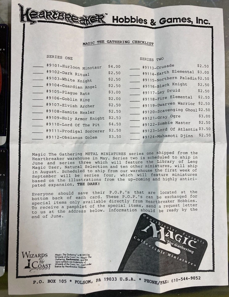 Heartbreaker Magic the Gathering Metal Miniatures Complete Series 1 - Image 3 of 3