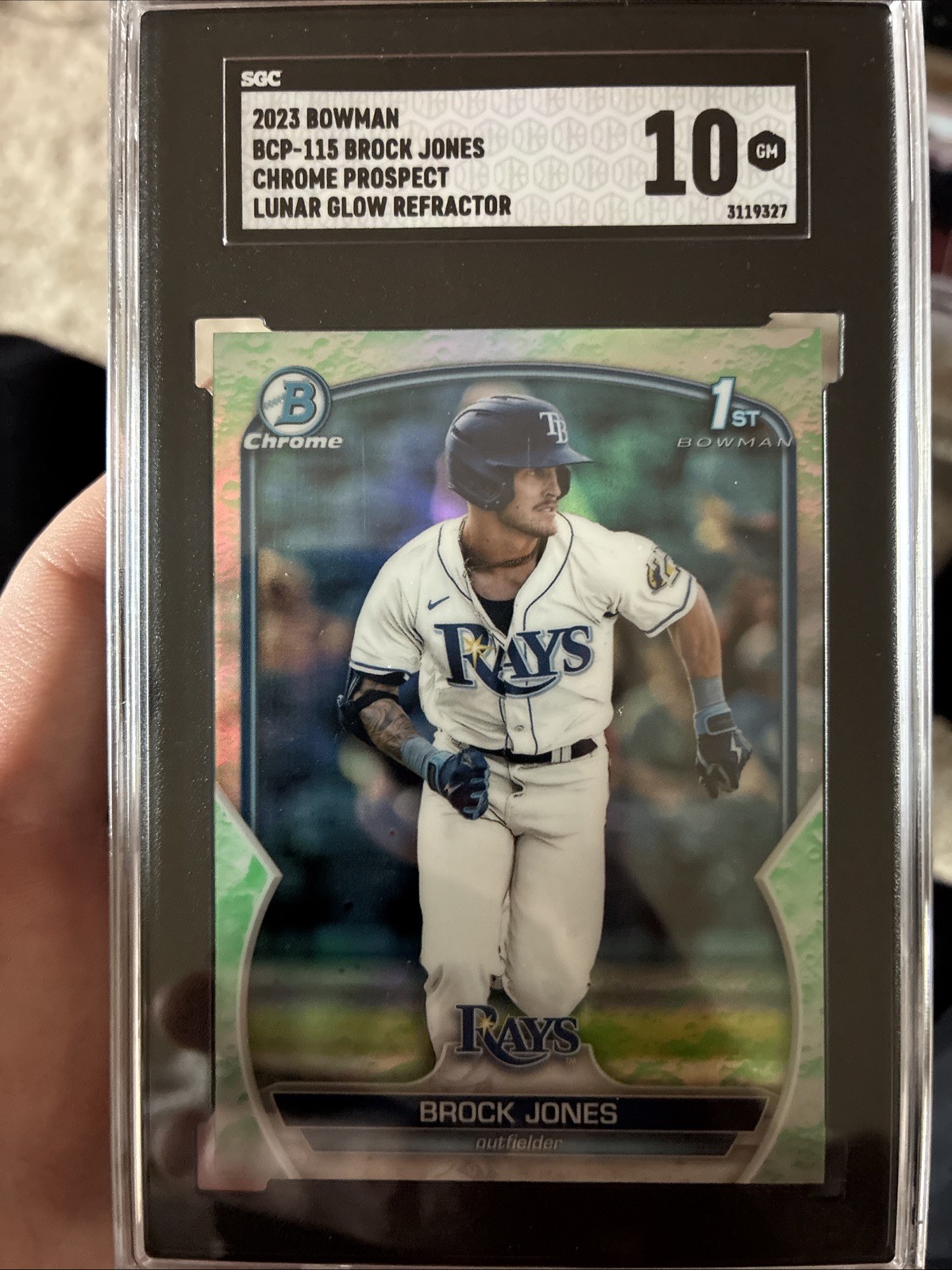 2023 Bowman - Chrome Prospects Brock Jones #BCP-115 Lunar Glow Refractor (RC)
