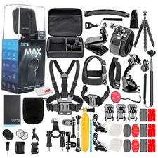 GoPro MAX 360 Waterproof Action Camera --With 50 Piece Accessory Kit