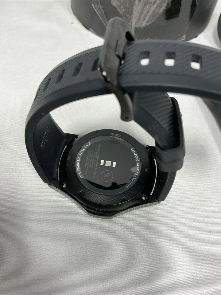 Reloj inteligente Samsung Gear S3 Frontier 46 mm caja de acero con correa de silicona negra - Foto 3 de 4