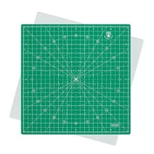 Rotating Cutting Mat Self Healing 360 Degree Anti Slip Base Quilting Green 12x12