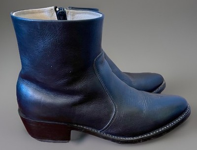 DURANGO TR820 Black Leather Side Zip Boots Men 9.5D Western Dress
