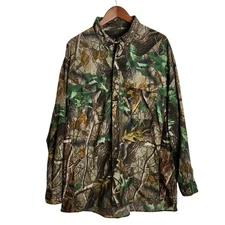 RedHead Men's Realtree Camo Lightweight LS Roll Tab Button Up Vented Shirt Sz XL