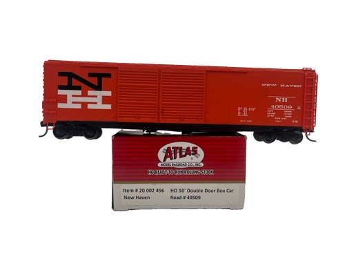 Material rodante escala Ho Atlas 20 002 496 New Haven 50’ doble puerta vagón 40509 | Condition: Used