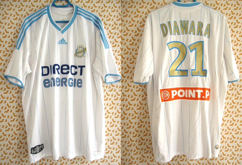 Maillot Olympique Marseille 2009 2010 Diawara coupe de la Ligue Adidas OM - XXL - Photo 1/4