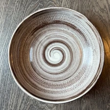 VTG 50s Midcentury Pink Brown Swirl BOWL SANTA ANITA WARE CALIFORNIA