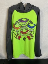 Nickelodeon Teenage Mutant Ninja Turtles Boys Green Gray Pullover Hoodie size 7