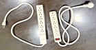 Lot 3 White Power Strips Staples 6-Outlet Surge Protector + 6-Outlet Strip + In- — photo 1