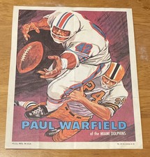 1970 Paul Warfield Miami Dolphins Topps Poster #22 - Hall of Famer