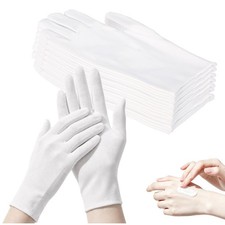 LNDIEHS 30 Pcs White Cotton Gloves, Unisex, Soft, Stretchable
