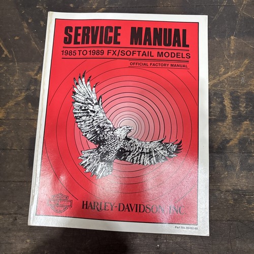 Harley Davidson 1985-1989 FX Softail Service Manual P/N 99482-89