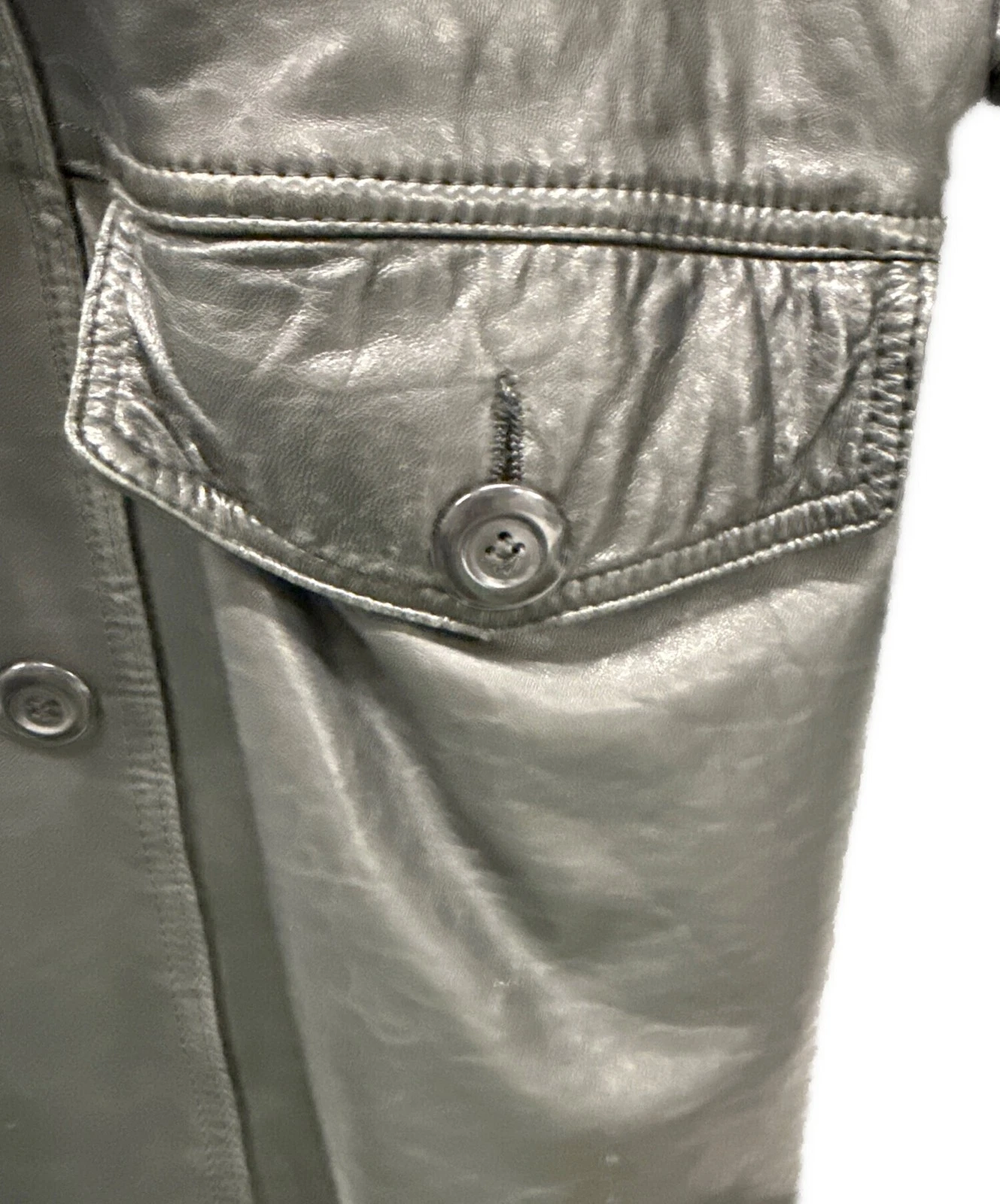 HARAJUKU MOTHER Double Leather Jacket Men's Size L Black - product detail image 5