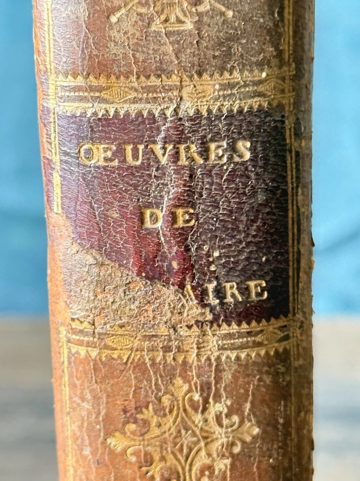 1785 Voltaire Oeuvres Complètes Théâtre Tome III Antique Leather Book Fine Cond. - Image 3 of 4