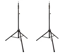 2x Ultimate Support TS-110B Extra-Tall Lift Assist Tripod Speaker Stand (Pair)