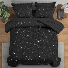 Comforter Set Size, Space Starry Deep 7 Pcs Bedding for Kids Full Starry Sky