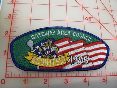 Gateway Area Council CSP collectible 1995 Scoutfest blue border patch (r36)