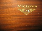 antique Victor talking machine large cabinet and parts inside — photo 5