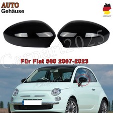 Passt für Fiat 500 Abarth 595 07-23 Spiegelkappen Außenspiegel Gehäuse Hochglanz