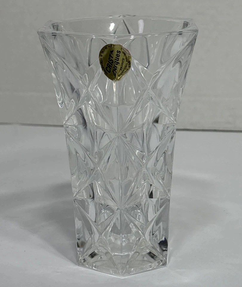 Florero Francia Vintage Cristal d'Arques 'Sully' 24% Cristal Plomo 5" Nuevo de Lote Antiguo Foto 2 de 4